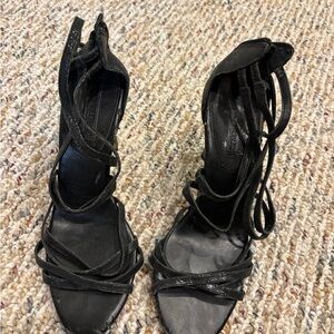 Banana Republic Black Strappy Heels